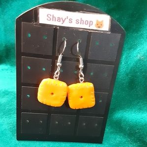 Cheez-it earrings